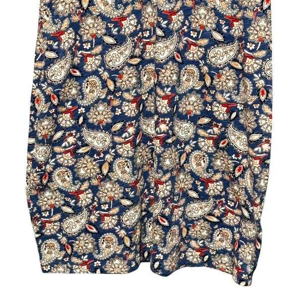 Boden Jersey Puff Sleeve V-Neckline Paisley Print Mini Dress - Picture 7 of 16